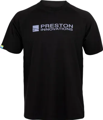 Produktbild von Preston Lightweight Black Raglan T-Shirt - Angelshirt, Größe:L