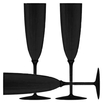 Immagine prodotto di Set di 48 bicchieri di plastica riutilizzabili per champagne, colore nero