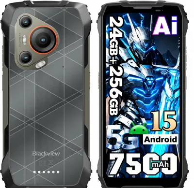 Imagen del producto de Blackview BL7000: Smartphone para exteriores – 24+256GB, procesador Dimensity 6030, 3 ranuras para tarjetas, pantalla de 6,78", batería de 7500mAh, 120 Hz, 5G, cámara de 50 MP, Face ID/GPS/NFC/OTG, Android 15