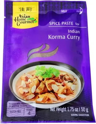 Produktbild von [ 50g ] ASIAN HOME GOURMET Würzpaste für indisches Korma Curry