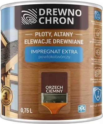 Produktbild von Drewnochron Imprägnierungsbeschichtung Dunkler Nussbaum 4,5L - 5Imdr.orc4.5