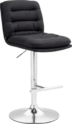 Produktbild von Barhocker Damar Stoff chrom - grau