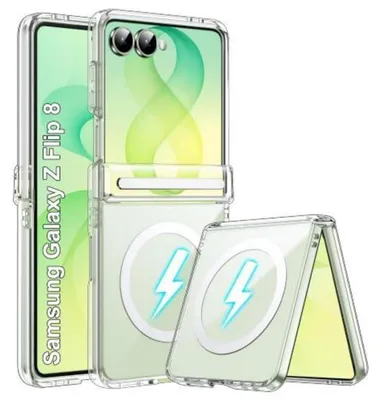 Obrázok produktu pre Ochranné puzdro pre Samsung Galaxy Z Flip 8, magnetické, priehľadné, vyrobené z PC materiálu, s protišmykovou úpravou a ochranou proti nárazom