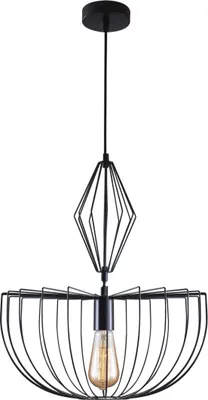Zdjęcie produktu dla Lampa wisząca JASMINA czarna 1xE27x20W metal wym:138,5x40x40cm IP20 Polux