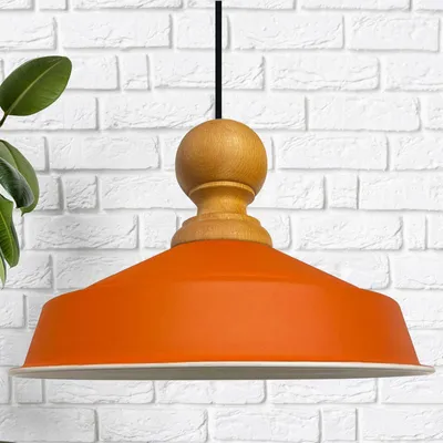 Produktbild von Pendelleuchte Holz Asletl 40 cm - Orange