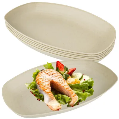 Produktbild von Set mit 6 mikrowellengeeigneten Tellern für Picknick und Camping