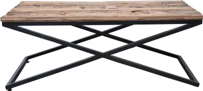 Produktbild von SLEEPER Couchtisch 120x45 cm, recyceltes Massivholz, Eisen schwarz