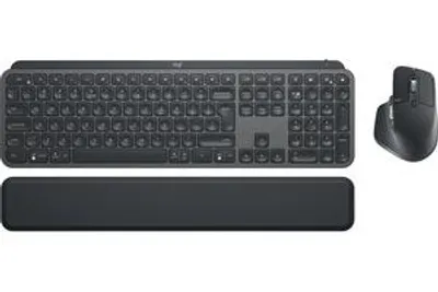 Produktbild von Logitech Mx Keys Combo For Business, Volle Größe (100%), Kabellos, Bluetooth, QWERTY, Graphit, Maus enthalten