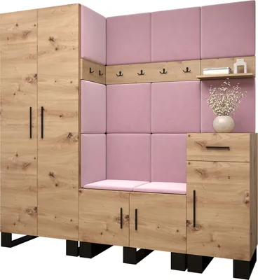 Produktbild von Garderobe ARTIN Set 1 mit gepolsterten Paneelen Industrial Design