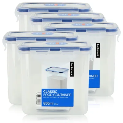 Produktbild von LocknLock Classic HPL808 Frischhaltedose 850ml - Luft & Wasserdicht (5er Pack)