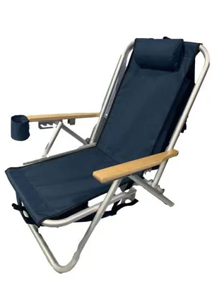 Zdjęcie produktu dla Krzesełko plażowe – składane krzesełko plażowe w plecaku – idealne na kemping, a przy tym lekkie!