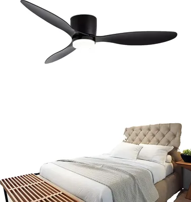 Produktbild von Deckenventilator, leiser Betrieb, Fernbedienung, Schwarz-a, 52 Zoll-b