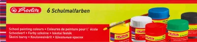 Produktbild von Herlitz 8643025, 25 ml, Schwarz, Blau, Grün, Rot, Weiß, Gelb, 6 Stück(e)