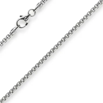 Produktbild von 2mm Venezianerkette rund 585 Gold Weißgold Kette Collier Halskette 40cm Damen