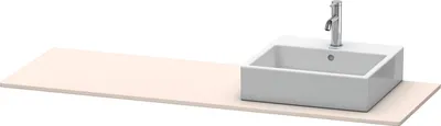 Image de Console Duravit XSquare, 1 découpe à droite, 1600x16x550mm, XS060HR8383