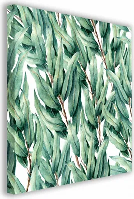 Zdjęcie produktu dla OBRAZ NA PŁÓTNIE 003 Akwarelowe liście 50x50cm