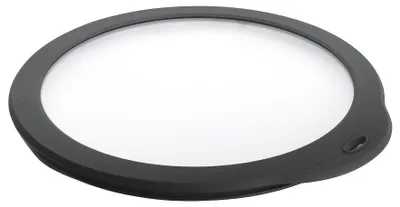 Aufbewahrungsdeckel Glas-Silikon, transparent-schwarz, 24x27,3x2 cm