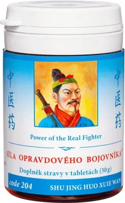 Obrázek produktu pro 204 Síla opravdového bojovníka (SHU JING HUO XUE WAN), 100 tbl