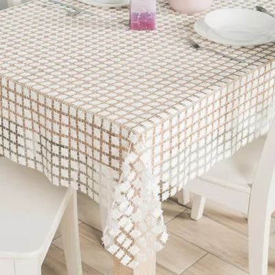Produktbild von Tischdecke, elegante Tischdecke aus Guipure Jasmina 140x240 Weiß