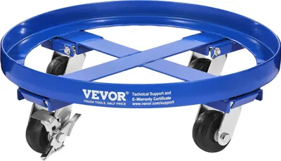Obrázok produktu pre 55-galónový bubon Dolly 2000 lbs Barrel Dolly Cart Drum Caddy 4 kolieska