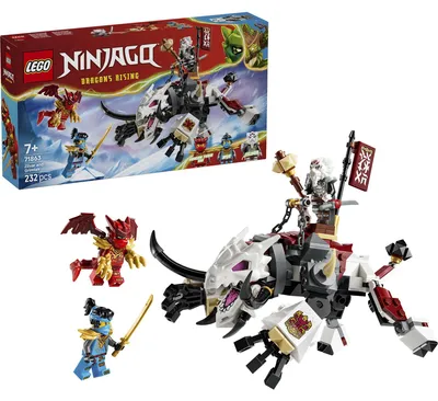 Produktbild von LEGO NINJAGO Zilvar auf seinem Drachentier Grimtak - Ninja Spielzeug mit Actionfigur, 3 Minifiguren inklusive Kai & Nya - Geschenkidee für Jungen ab 7 Jahren und Dragons Rising Fans - 71863