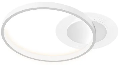 Produktbild von HOMCOM Deckenlampe, Deckenleuchte mit Zwei-Ring-Design, Rund Deckenbeleuchtung