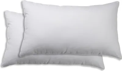 Produktbild von 2er Set Kissenbezug Kissenhülle 40x80 cm weiß Uni Kopfkissenbezug Baumwolle