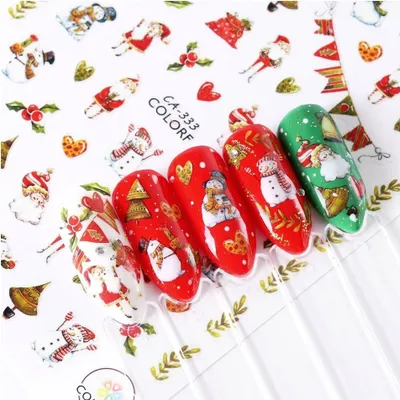 Produktbild von 3D Nagel Sticker Nail Art Weihnachten Schneemann Aufkleber