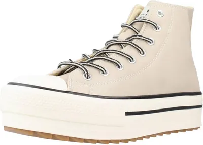 Produktbild von Victoria Tribu Doble Damen High-top Sneaker in Lederoptik Beige, 1061123-80