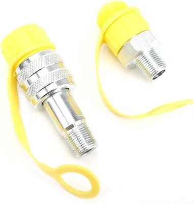 Zdjęcie produktu dla Szybkozłącze hydrauliczne, przewód hydrauliczny 3/8 cala, złącza do maszyn i narzędzi, końcówki męskie i żeńskie, zestaw.