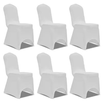 Produktbild von vidaXL Stretch-Stuhlhussen 12 Stk. Weiß