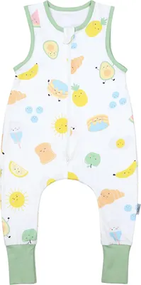 Produktbild von TupTam Sommerschlafsack Baby mit Beinen– Leichter Schlafsack Baby Sommer 0.5 TOG, , Farbe: Frühstücksmotive, Größe: 68-74