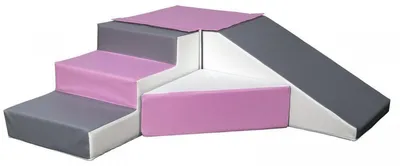 Obrázok produktu pre Sada stavebníc Velinda pozostávajúca zo 4 blokov z EPS a PE materiálu, farby: biela, svetloružová, sivá
