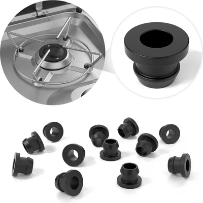 Produktbild von 12er Set Silikon Gummitüllen für Topfstützen 5mm Stäbe Wohnmobil Kochfeld Ersatz
