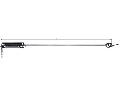 Produktbild von Alberts® Sturmhaken,mit Feststellplatte,KTL sw,z.Einschrauben,Länge 600mm