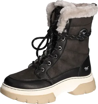 Produktbild von Mustang Damen Stiefelette gesteppt Warmfutter Plateau 1481-603, Größe:39 EU, Farbe:Grau