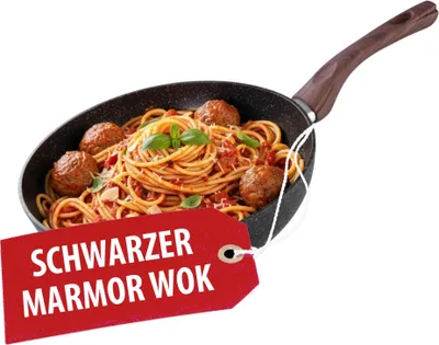Produktbild von Wok Pfanne MagicHome Black Marble Line, 28 cm