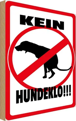 Produktbild von vianmo Holzschild 30x20 cm Kein Hundeklo Tiere Hund Warnschild Hinweisschild