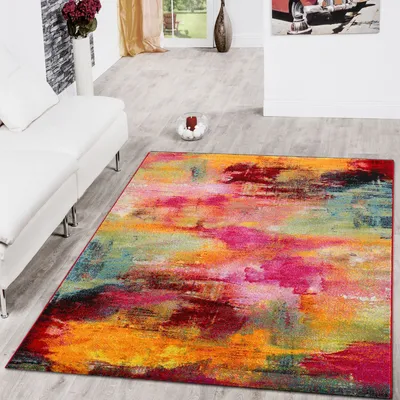 Produktbild von TT Home Wohnzimmer Teppich Kurzflor Soft Modern Abstrakt 100% Polypropylen 200x290 cm 12 mm