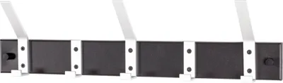 Produktbild von HAKU Wandgarderobe Garderobenleiste alu, schwarz - Aluminium, Metall, B/H/T: 50x14x8 cm