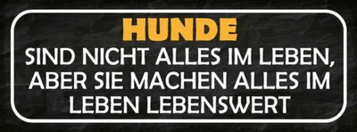 Produktbild von vianmo Holzschild 10x27 cm Hunde nicht alles im Leben aber Tier Haustier