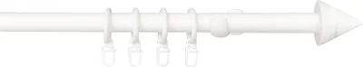 Produktbild von SN Deco Gardinenstange Como, 1-läufig, matt-weiss, Ø20 mm, inkl. Zubehör, 160 cm Fixmaß