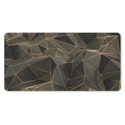 Produktbild von MuchoWow® Mauspad Mousepad Abstrakt - Gold - 3D - Luxus - Kunst 60x30 cm - Mousepads - Maus Mat - Pad - Mausunterlage - Nachhaltig