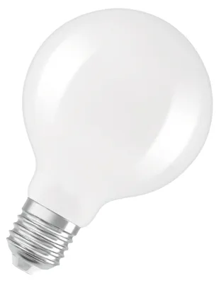 Obrázek produktu pro OSRAM LED Superstar Globe 95 60, žárovka LED ve tvaru koule, filamentová, stmívatelná, bezolovnaté sklo, matná, 5,9 W (odpovídá 60 W), 806 lm, teplá bílá, 2700 K, stmívatelná, životnost 25 000 hodin, index podání barev (CRI) 80
