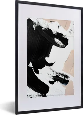 Produktbild von MuchoWow® Gerahmtes Poster Farbe - Design - Abstrakt 40x60 cm - Poster mit Schwarzem Bilderrahmen Wandposter Rahmen Foto Bilder - Poster in Rahmen