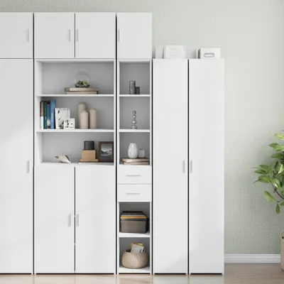 Produktbild von vidaXL Hochschrank Schmal Weiß 30x42,5x225 cm Holzwerkstoff