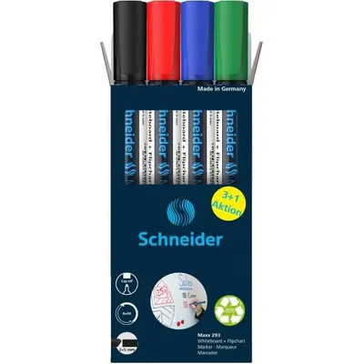Obrázok produktu pre 4 Schneider Whiteboard-Marker Maxx 293 farbsortiert