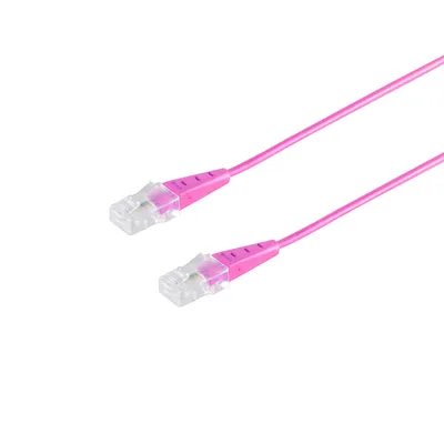 Obrázek produktu pro Připojovací kabel S/CONN s maximální konektivitou ISDN, zástrčka RJ45 na zástrčku RJ45, kulatý kabel, 4žilový, purpurový, 1,5 m (70078-M-1,5)