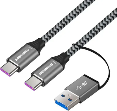 Produktbild von PremiumCord USB-C to USB-C with Reduction Braided 2 m USB-Kabel
