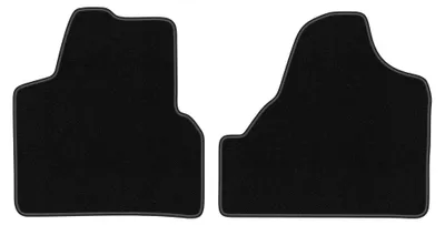Productafbeelding van Velours voormatten voor Citroen Jumpy II 2007-2016 – 2-delig, zwart, op maat – Wielganizator BASIC